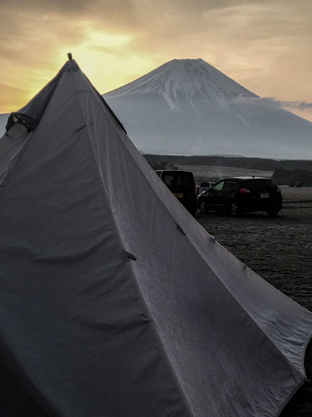 富士山とパンダテント